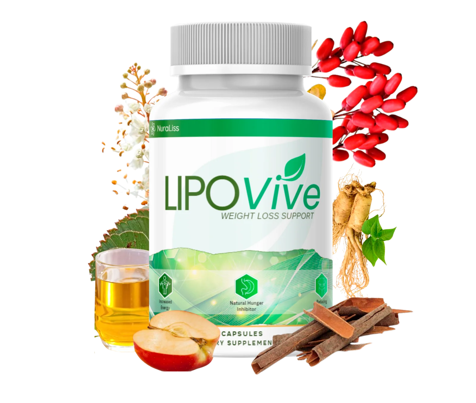 LipoVive plant-based metabolism support supplement bottle